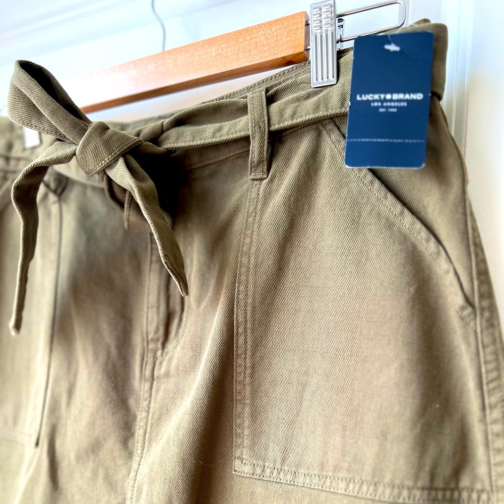 Olive Denim Skirt